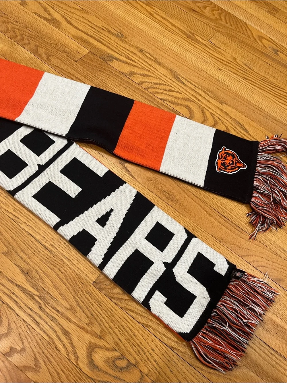 Chicago Bears Football ‘47 Brand NFL Knit Winter Scarf Reversible For Game Day